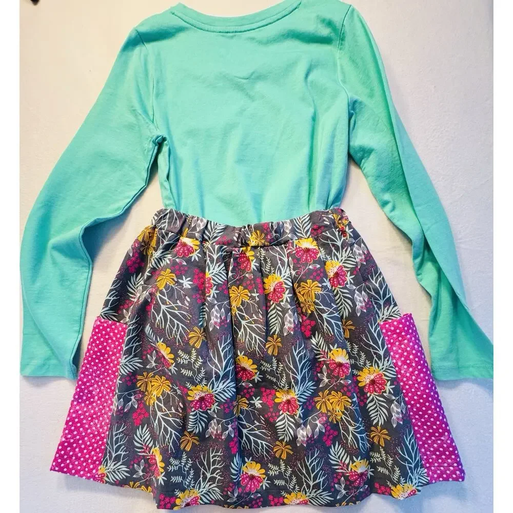 Handmade Flowers, Inside‎ Pockets Skirt With A Shirt From Faded Glory Size10/12